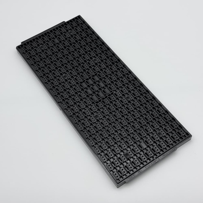 ซื้อ ถาด JEDEC มาตรฐานแบบปรับแต่งได้ ถาดเมทริกซ์พร้อมขนาดช่อง 9.9*6*1.57 มม. วัสดุ MPPO สีดำ ESD online manufacture