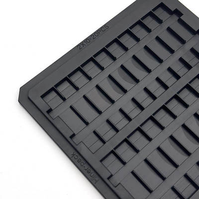 ซื้อ Precision Molded Conductive PC Waffle Pack Chip Tray for Semiconductor Die Storage online manufacture
